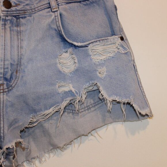 Zara Trafaluc High rise Shorts Cut Off Women Size 08 - Picture 5 of 9